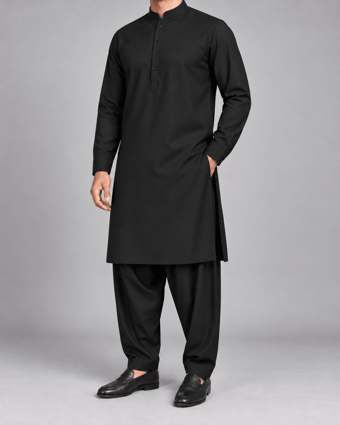 Black - Nobility - Wazir Suiting