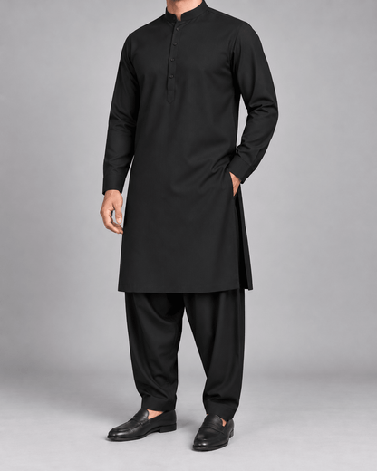 Black - Nobility - Wazir Suiting