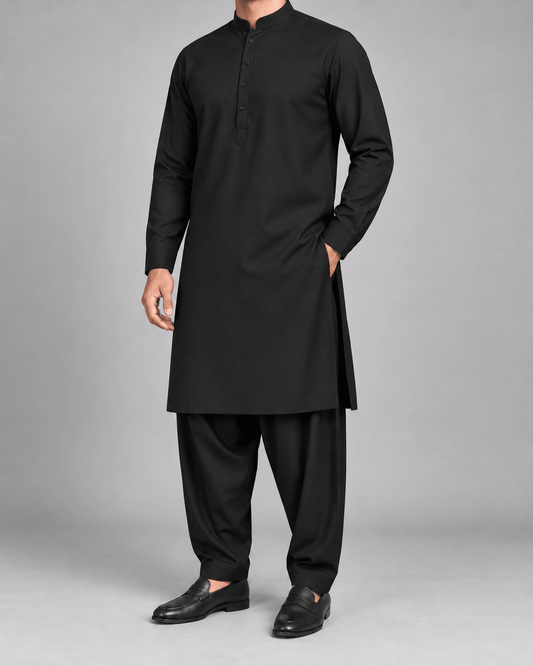 Black - Nobility - Wazir Suiting