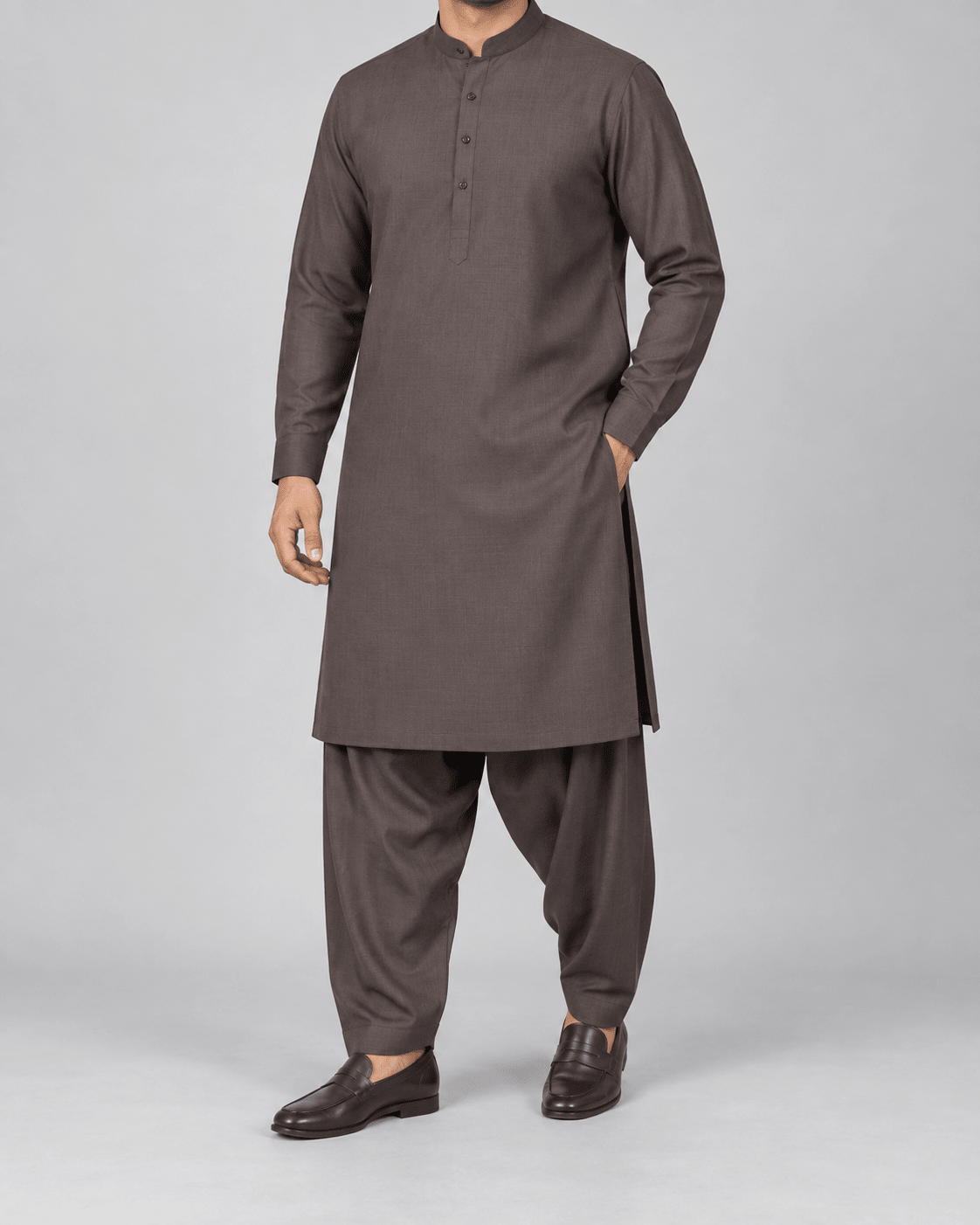 Brown - Australian Wool - Wazir Suiting