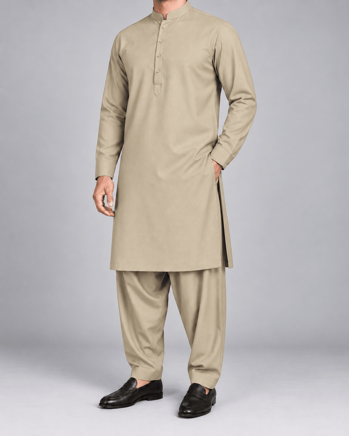 Camel brown - 180 S (6) - Wazir Suiting