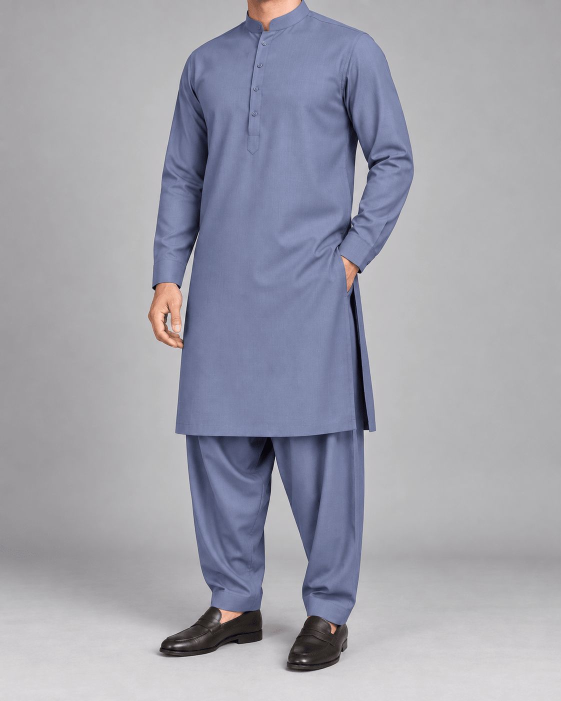 Chambray- Nobility - Wazir Suiting