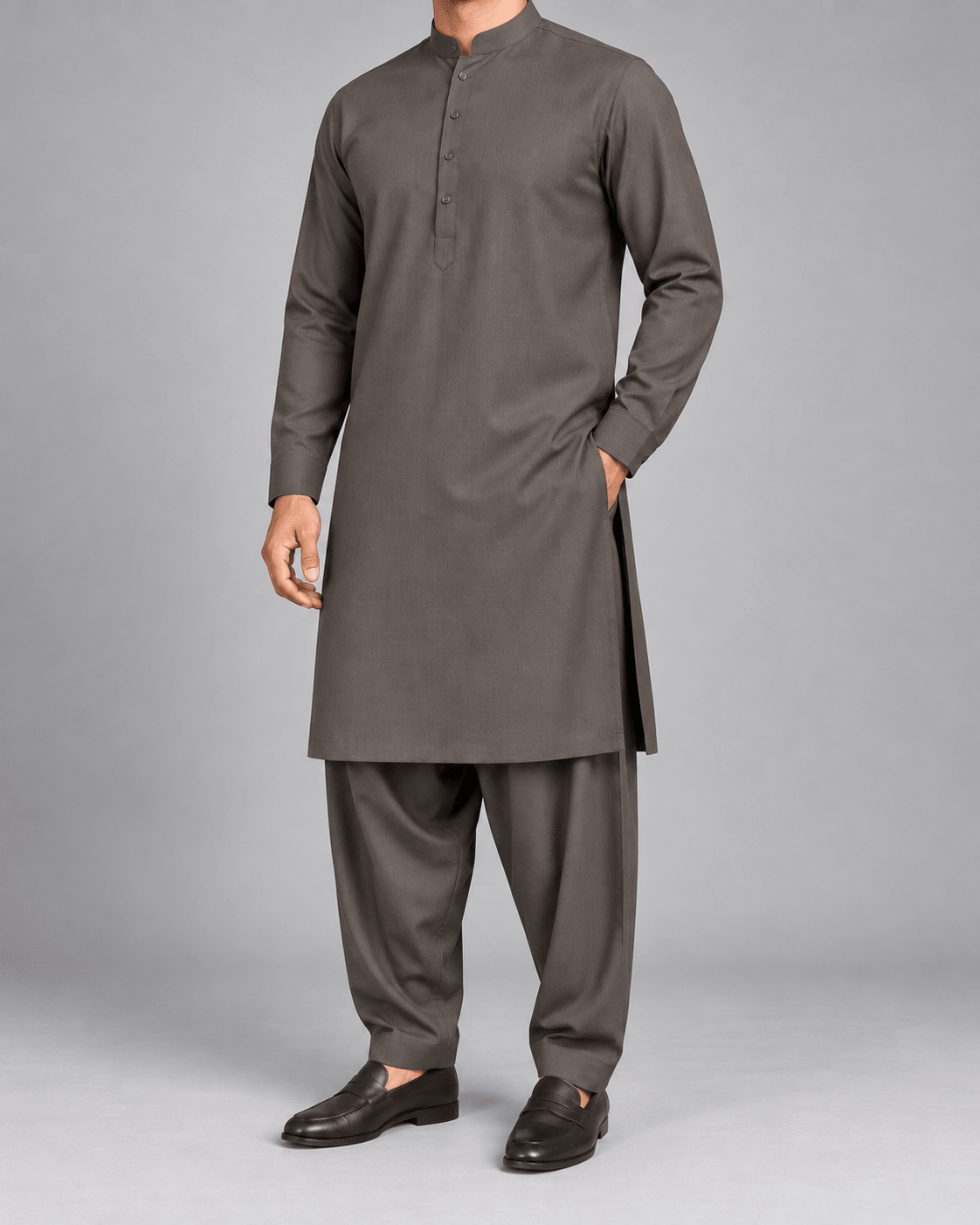 Chocolate Brown - 180 S (13) - Wazir Suiting