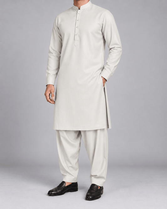 Cream White - 130 S (3) - Wazir Suiting