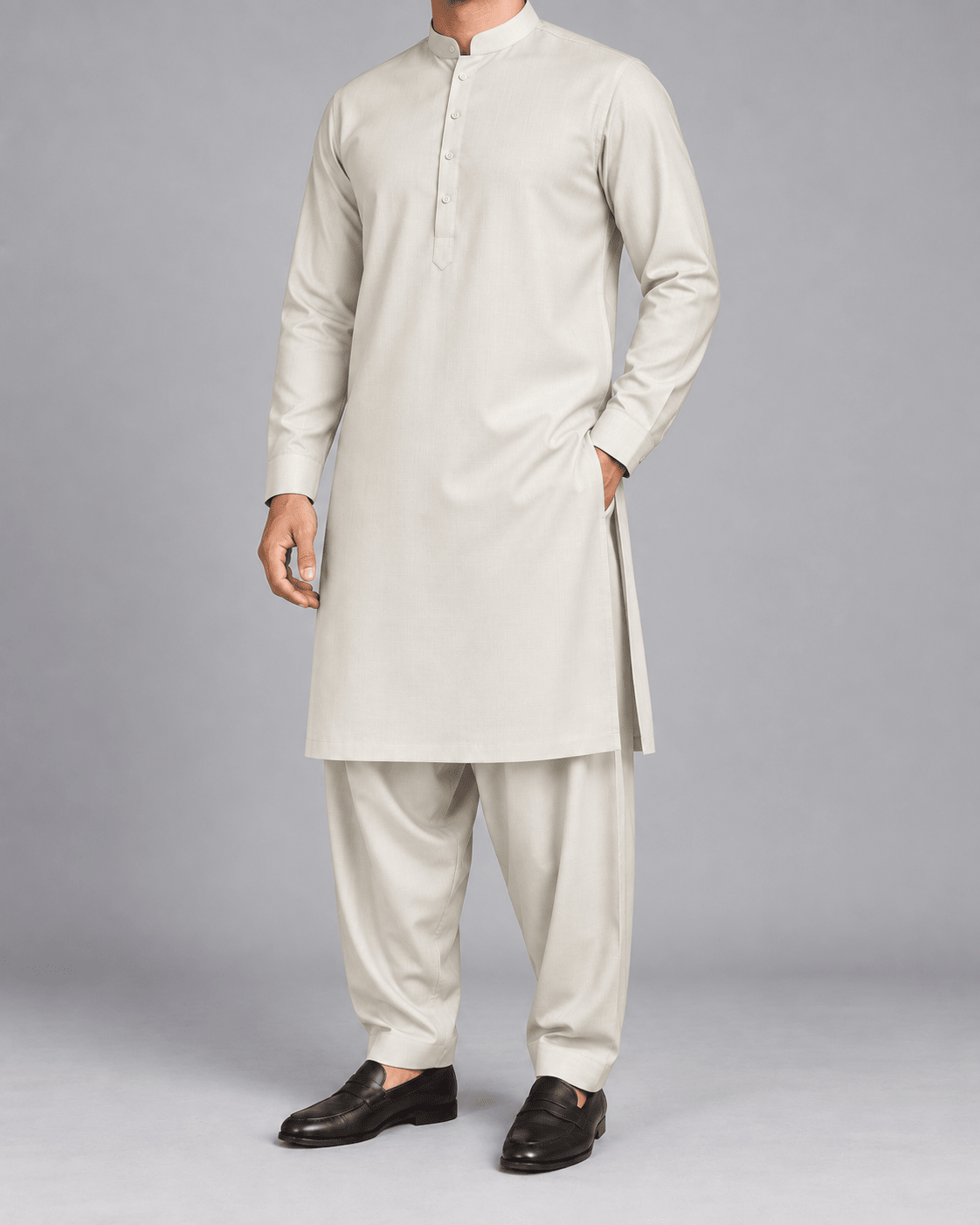 Cream White - 180 S (3) - Wazir Suiting