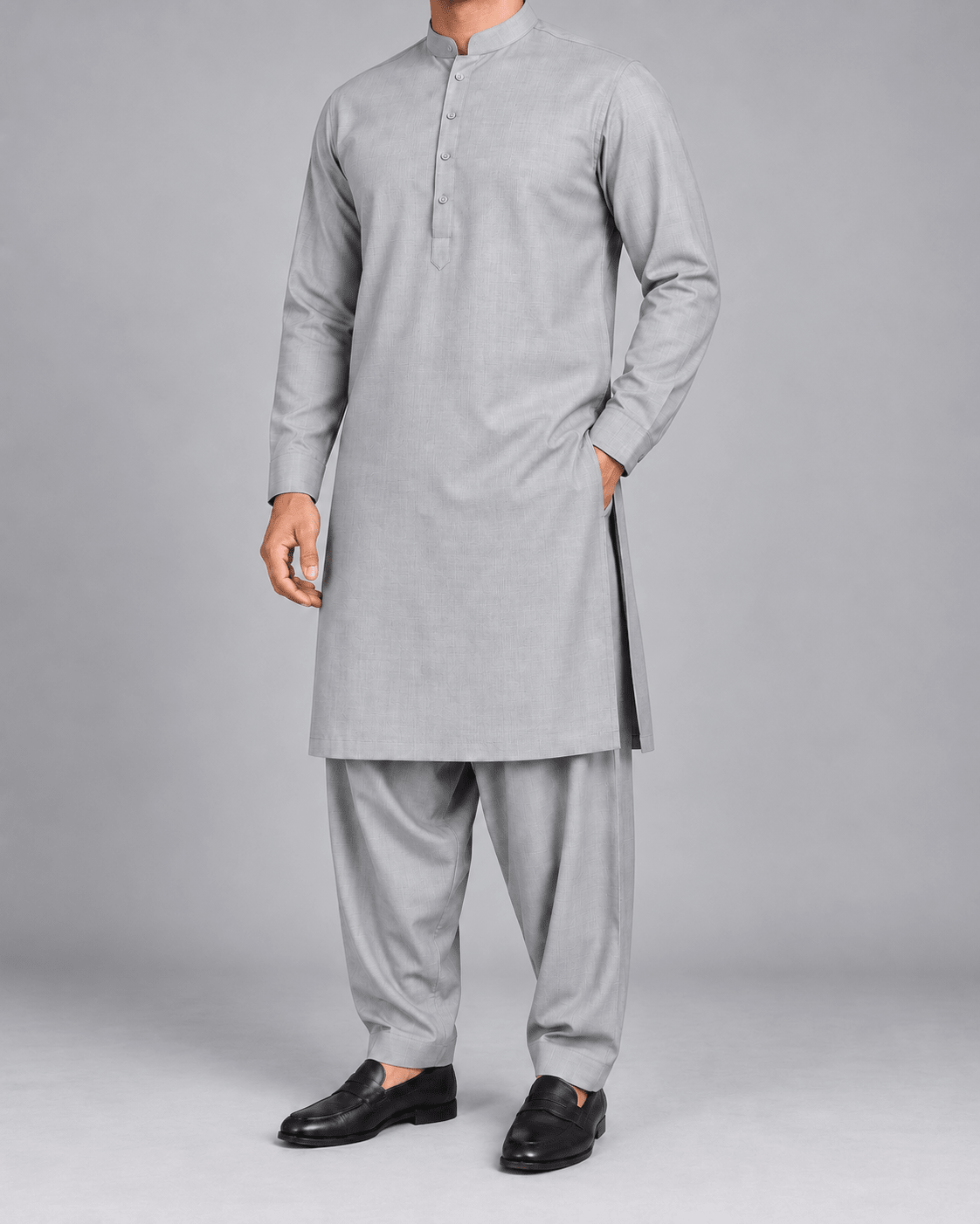 Grey - 130 S - Wazir Suiting