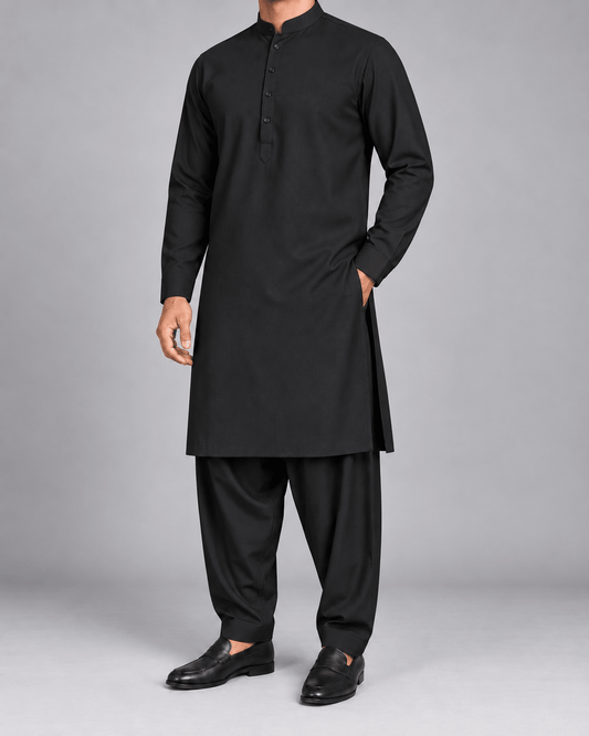 Jet Black- 130 S (13) - Wazir Suiting