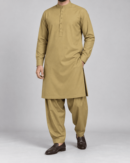 Khaki - Australian Wool - Wazir Suiting