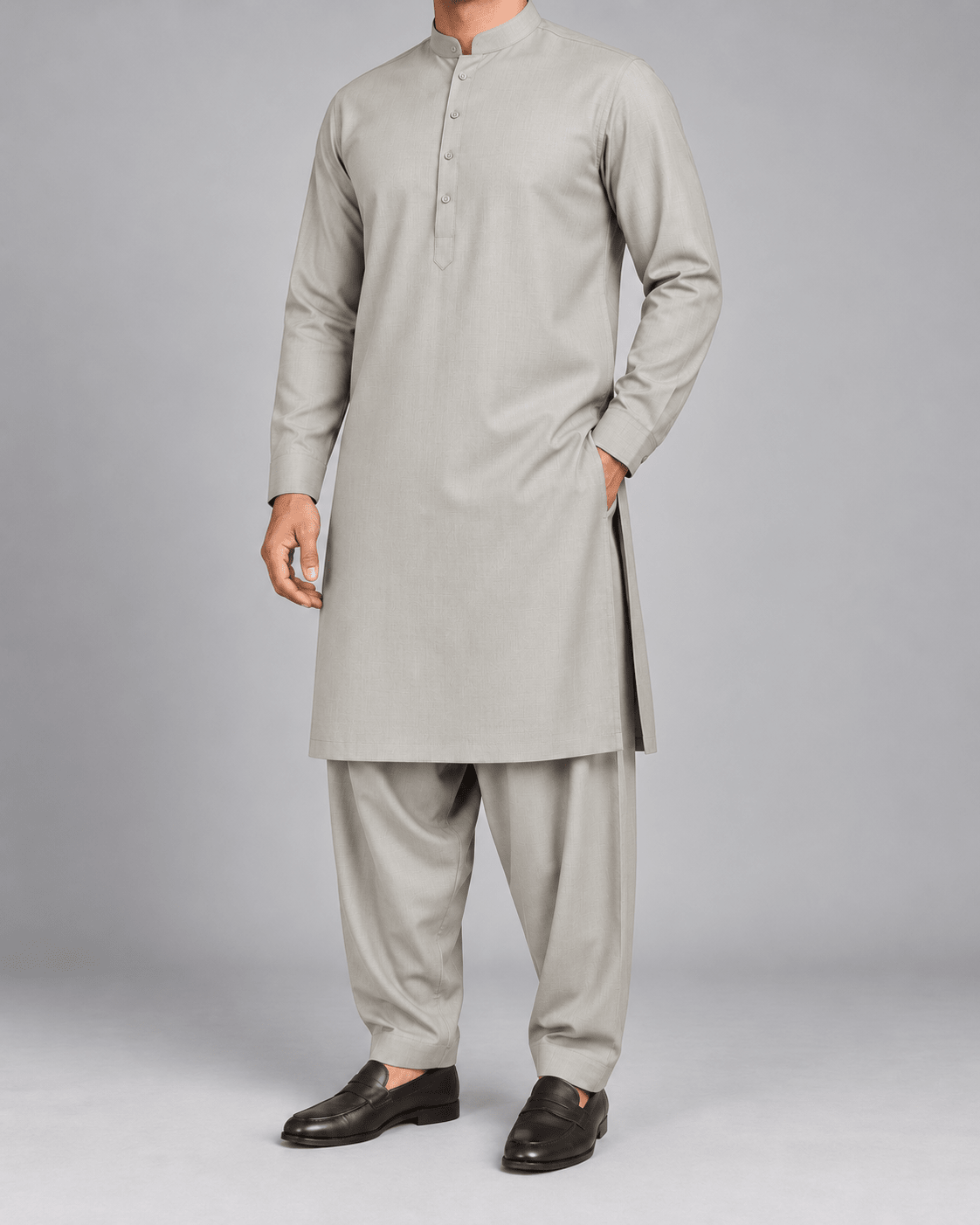 Light Stone Grey - 180 S (5) - Wazir Suiting
