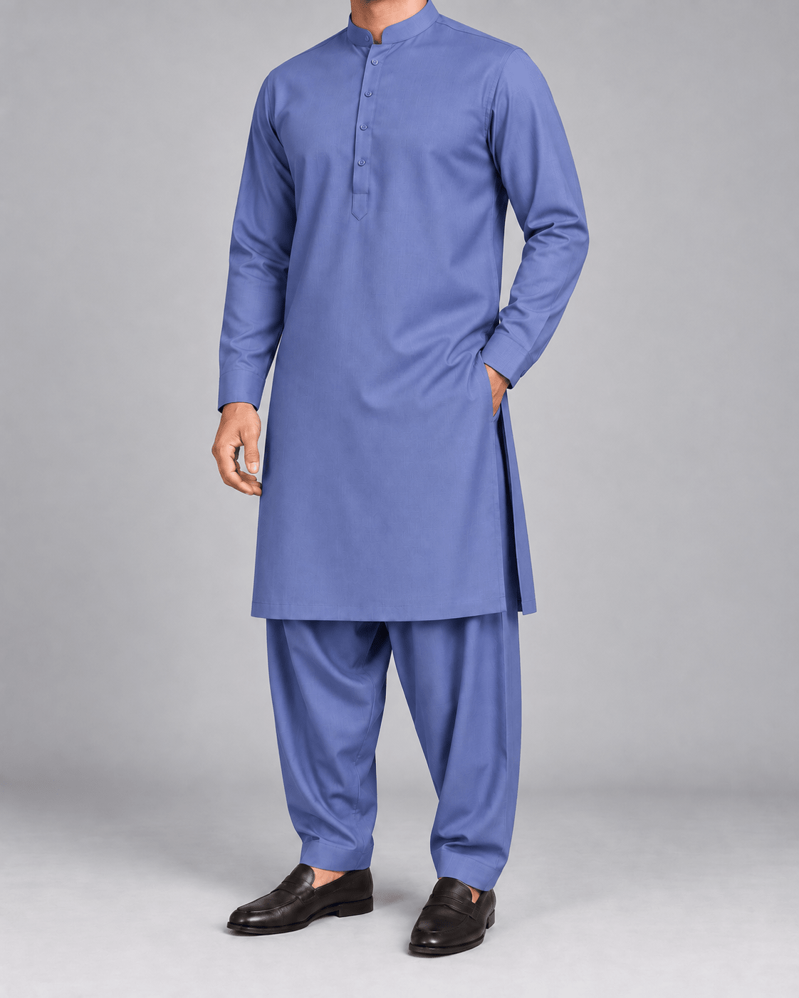 Midnight Blue - Thailand Wash N Wear - Wazir Suiting