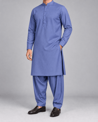 Midnight Blue - Thailand Wash N Wear - Wazir Suiting