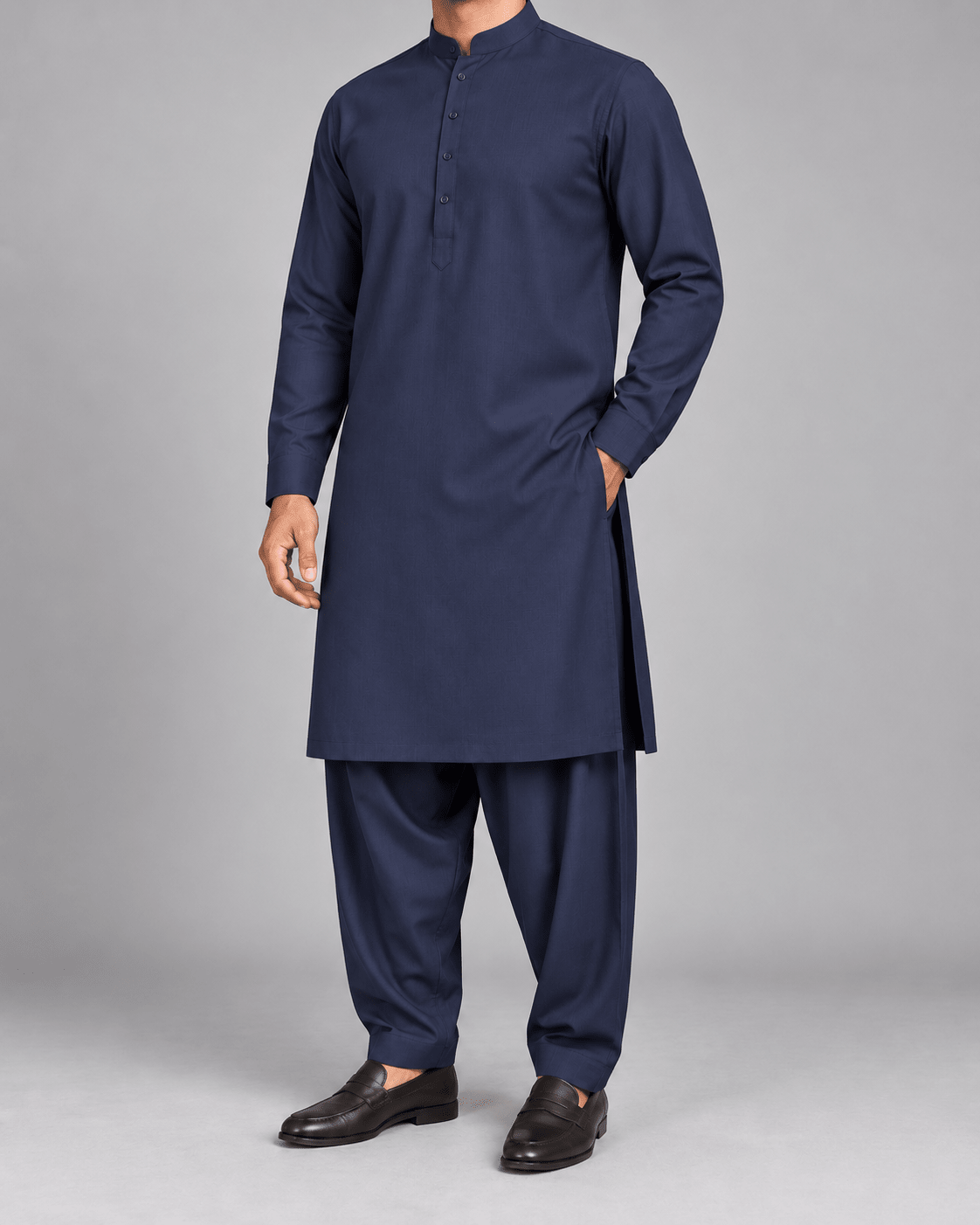 Navy Blue - Nobility - Wazir Suiting