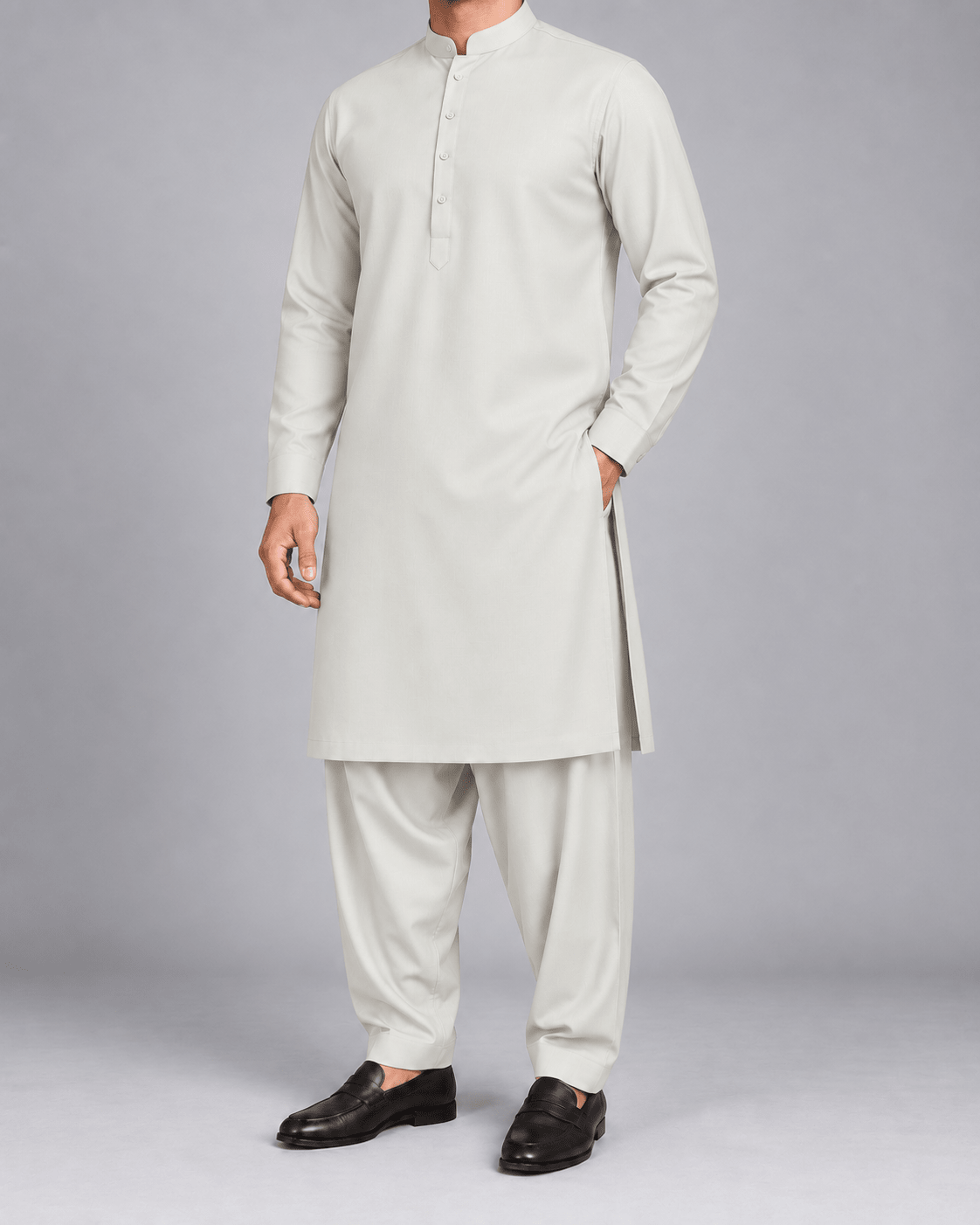 Off White - Thailand Wash N Wear - Wazir Suiting