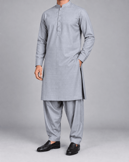 Silver Grey - 130 S - Wazir Suiting