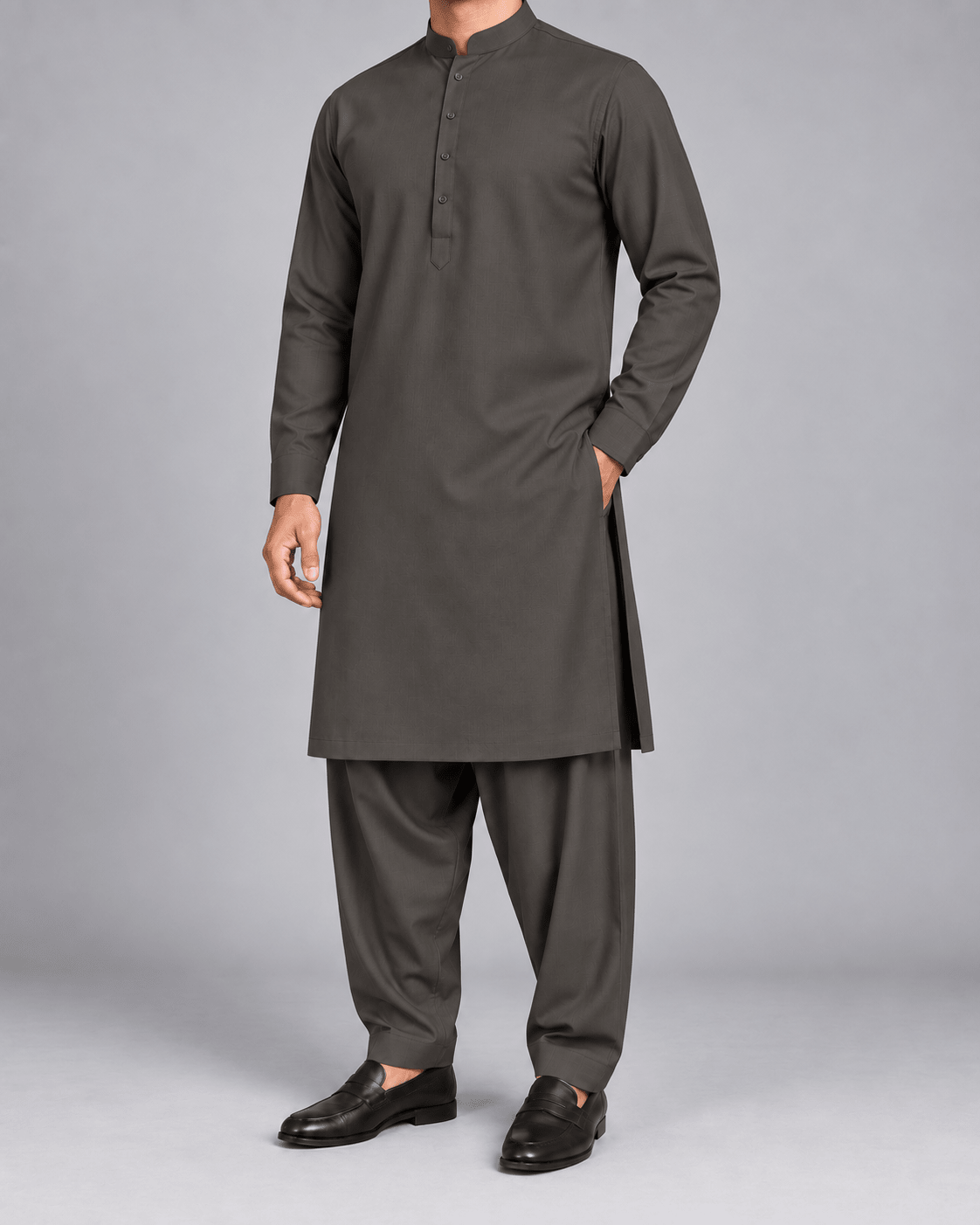 Smoked Mocha - Thailand Wash N Wear - Wazir Suiting