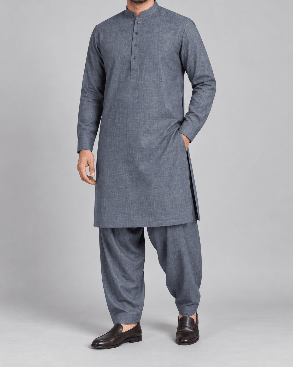 Steel Grey - Australian Wool - Wazir Suiting